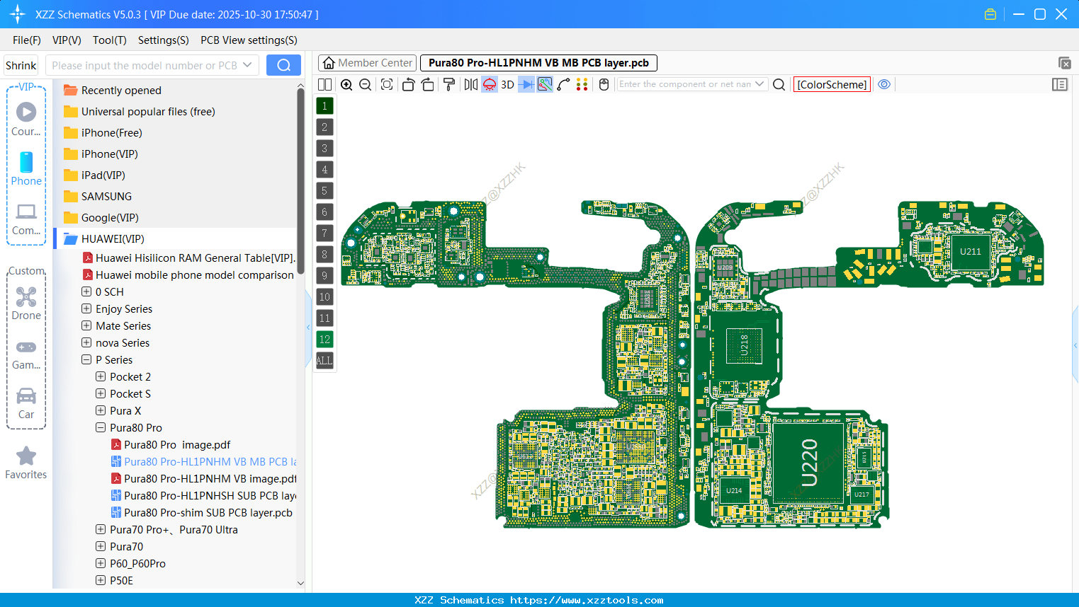 Pura80 Pro-HL1PNHM VB MB PCB Layer